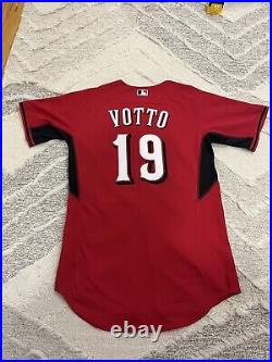 Joey Votto Cincinnati Reds Game Issue On Field Jersey Size 44 Authentic MLB RARE