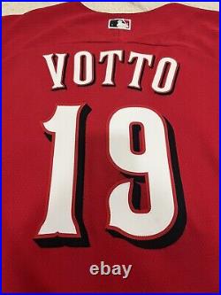 Joey Votto Cincinnati Reds Game Issue On Field Jersey Size 44 Authentic MLB RARE