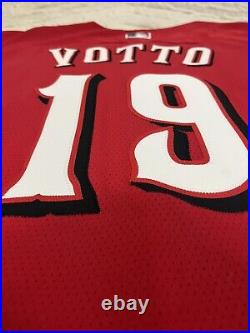 Joey Votto Cincinnati Reds Game Issue On Field Jersey Size 44 Authentic MLB RARE