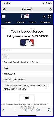 Joey Votto Cincinnati Reds Game Used Worn Jersey 2019 280th HR MLB Auth
