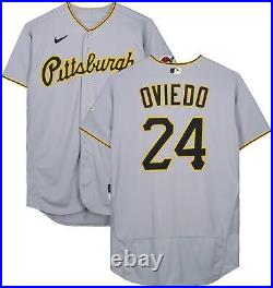 Johan Oviedo Pittsburgh Pirates Player-Issued #24 Jersey from 2023 MLB Season