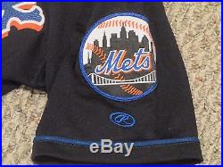 John Franco 2001 Game Used Mets Captain Jersey Road Black with 9/11 patch