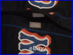 John Franco 2001 Game Used Mets Captain Jersey Road Black with 9/11 patch