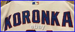 John Koronka 2006 Texas Rangers Game Used White Home Jersey Size 46