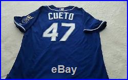 Johnny Cueto game used/issued Royals sz 52 MLB Authenticated jersey