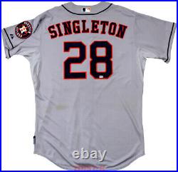 Jon Singleton Game Used Houston Astros Majestic Road Jersey MLB Authentic