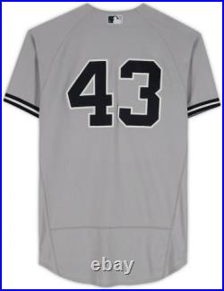 Jonathan Loaisiga Yankees Player-Worn #43 Gray Jersey vs Indians on 10/16/2022