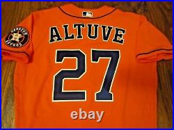 Jose Altuve 2021 Houston Astros Game Used Worn Orange Alternate Jersey MLB Auth