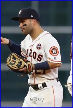 Jose Altuve Houston Astros Game Used Worn WORLD SERIES Jersey 2017 MLB Auth