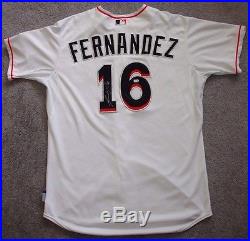 Jose Fernandez Rc. Signed Game Used Jersey Marlins, MLB Hologram Authentication
