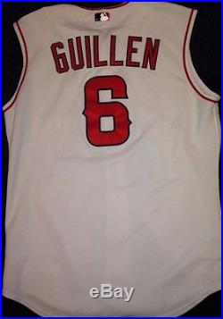 Jose Guillen 2004 ANAHEIM ANGELS Game-Worn Home Jersey #6 MLB Used Uniform