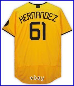 Jose Hernandez Pittsburgh Pirates Player-Issued #61 Yellow City Item#13267207