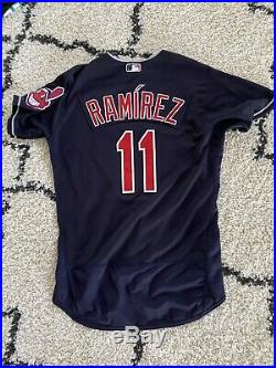 Jose Ramirez Game Used 2 HOME RUN Jersey /Cap Combo, Cleveland Indians, MLB Auth
