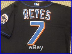 Jose Reyes 2005 Game Used Mets Jersey Road Black Size 44 +1 sleeves solid use