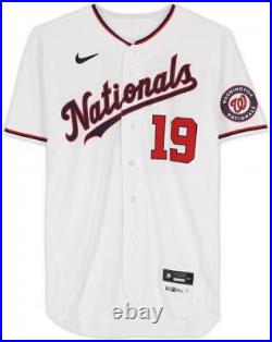 Josh Bell Washington Nationals Player-Issued #19 White Jersey from Item#13368576