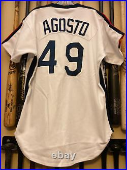 Juan Agosto 1993 Game Used Houston Astros Rainbow Shoulder Jersey