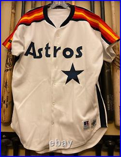 Juan Agosto 1993 Game Used Houston Astros Rainbow Shoulder Jersey