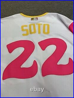 Juan Soto San Diego Padres Game Used Worn Jersey City Connect MLB Auth 2023