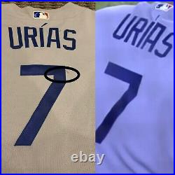 Julio Urias Los Angeles Dodgers Game Used Worn Jersey 1st Win 2020 MLB Auth