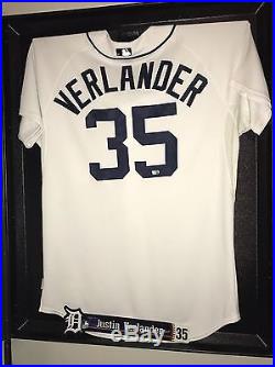 Justin Verlander GAME USED Jersey & Locker NAMEPLATE MLB Authentic Game Worn