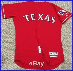 KINER-FALEFA size 46 #9 2018 Texas Rangers game used jersey alt red MLB HOLO