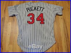 KIRBY PUCKETT 1991 GAME USED MINNESOTA TWINS UNIFORM GREY FLANNEL AUTHENTICATED
