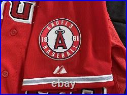 KOLE CALHOUN 2014 Team Issued ANGELS Red Jersey