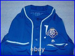 Kansas City Royals 2018 Game Used Coach Mike Jirschele Jersey Size 50