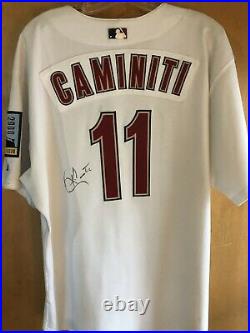 Ken Caminiti Autographed game worn 2000 season Astros Jersey