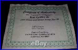 Ken Griffey Jr Game Used Worn 1995 Seattle Mariners Jersey Coast To Coast COA