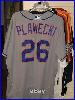 Kevin Plawecki Game Used Worn 2016 New York Mets Jersey