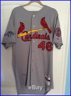 Kevin Siegrist Game Used Worn Autographed 2013 Cardinals NLCS Jersey MLB Holo