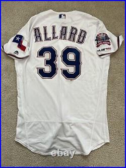 Kolby Allard Game Issued Not Used Texas Rangers Jersey MLB Hologram Authentic Wh