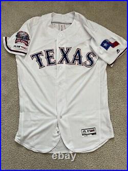 Kolby Allard Game Issued Not Used Texas Rangers Jersey MLB Hologram Authentic Wh