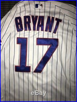 Kris Bryant Chicago Cubs Game Used Worn Jersey HR Photo Matched MLB Auth