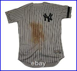 Kyle Higashioka Autographed Game Used White Yankees Jersey 9/21/19 (JSA/MLB)