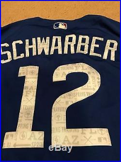 Kyle Schwarber 2017 Game Used Spring Training Chicago Cubs Jersey Arizona