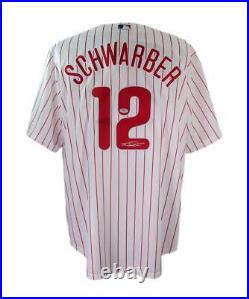 Kyle Schwarber Autographed White Nike Baseball Jersey Phillies PSA/DNA 177751