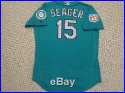 Kyle Seager Size 46 #35 2016 Seattle Mariners game used jersey Spring Training