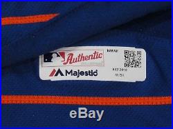LAGARES size 46 #12 2018 New York Mets game used jersey road blue MLB HOLO RUSTY