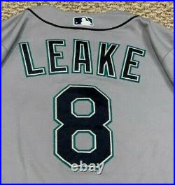 LEAKE size 40 #8 2019 Seattle Mariners game used jersey road gray 150 MLB HOLO