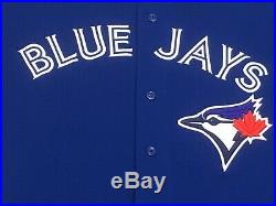 LIRIANO #45 size 52 2017 Toronto Blue Jays GAME USED jersey alt blue MLB HOLO