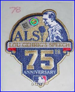 LOU GEHRIG ALS YANKEE SPEECH 75th ANNIV. GAME USED ED HODGE TIGERS JERSEY PATCH
