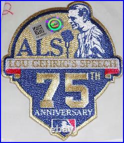 LOU GEHRIG NY ALS SPEECH 75th ANNIV. GAME USED GENE LAMONT TIGERS JERSEY PATCH