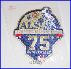 LOU GEHRIG NY YANKEE SPEECH ALS 75th ANNIV. GAME USED JERSEY PATCH SUAREZ TIGERS