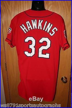LaTroy Hawkins game used Minnesota Twins 1997 red Dairy Queen Jersey MLB