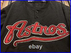 Lance Berkman 2001 Houston Astros Game Used Black Mesh BP Jersey