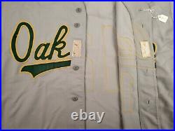 Lance Blankenship 1992 Oakland Athletics #12 Game Used Road Grey Jersey