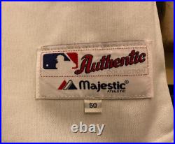 Larry Dierker 2001 Houston Astros Game Used White Home Jersey US Flag Patch