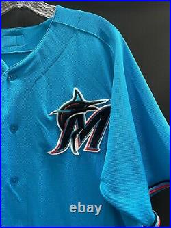 Leibrandt #47 Miami Marlins Game Used Stitched Authentic Jersey Spring Training